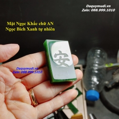 MẶT NGỌC KHẮC CHỮ AN - NGỌC BÍCH XANH TỰ NHIÊN