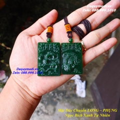 CẶP MẶT DÂY CHUYỀN LONG PHỤNG NGỌC BÍCH XANH TỰ NHIÊN