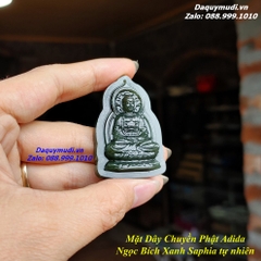 MẶT DÂY CHUYỀN PHẬT ADIDA NGỌC BÍCH TỰ NHIÊN
