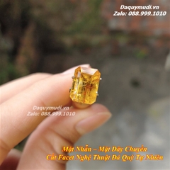 MẶT NHẪN NAM ĐÁ MÀU VÀNG TỰ NHIÊN
