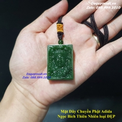 DÂY CHUYỀN MẶT PHẬT ADIDA NGỌC BÍCH XANH  - HÀNG VIP