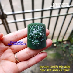 DÂY CHUYỀN HÌNH RỒNG NGỌC BÍCH XANH TỰ NHIÊN