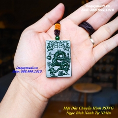 MẶT DÂY CHUYỀN RỒNG NGỌC BÍCH XANH TỰ NHIÊN