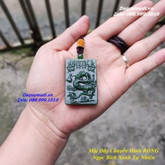 MẶT DÂY CHUYỀN RỒNG NGỌC BÍCH XANH TỰ NHIÊN