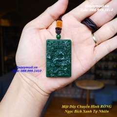 MẶT DÂY CHUYỀN RỒNG NGỌC BÍCH XANH TỰ NHIÊN