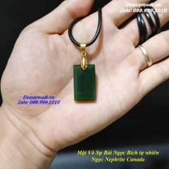 MẶT VÔ SỰ BÀI NGỌC BÍCH XANH TỰ NHIÊN - MẪU MÀI GIÁC CẠNH