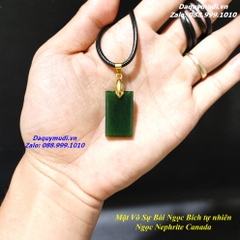 MẶT VÔ SỰ BÀI NGỌC BÍCH XANH TỰ NHIÊN - MẪU MÀI GIÁC CẠNH