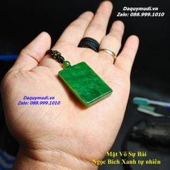 MẶT DÂY CHUYỀN THẺ BÀI NGỌC BÍCH XANH TỰ NHIÊN