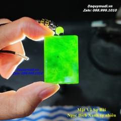 MẶT DÂY CHUYỀN THẺ BÀI NGỌC BÍCH XANH TỰ NHIÊN