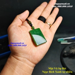 MẶT DÂY CHUYỀN THẺ BÀI NGỌC BÍCH XANH TỰ NHIÊN