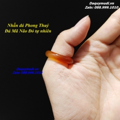 NHẪN ĐÁ MÃ NÃO ĐỎ TỰ NHIÊN