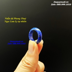 NHẪN NGỌC LƯU LY MÀU XANH DƯƠNG - ĐÁ LAPIS LAZULI