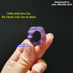 NHẪN ĐÁ THẠCH ANH TÍM CHO NAM