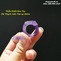 NHẪN ĐÁ THẠCH ANH TÍM CHO NAM