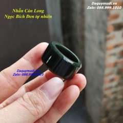 NHẪN CÀN LONG NGỌC BÍCH ĐEN CHO NAM