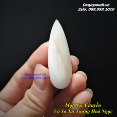 MẶT DÂY CHUYỀN GIỌT NƯỚC SÒ TAI TƯỢNG HOÁ NGỌC TỰ NHIÊN