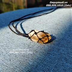 VÒNG CỔ ĐAN DÂY VỚI MẦM ĐÁ THẠCH ANH VÀNG