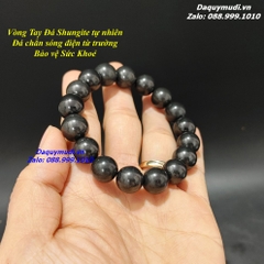 VÒNG TAY ĐÁ SHUNGITE - ĐÁ CHẮN SÓNG ĐIỆN TỪ TRƯỜNG