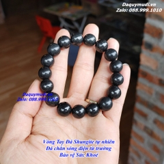 VÒNG TAY ĐÁ SHUNGITE - ĐÁ CHẮN SÓNG ĐIỆN TỪ TRƯỜNG