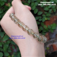 VÒNG TAY ĐÁ THẠCH ANH TÓC XANH TỰ NHIÊN