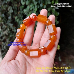 VÒNG TAY NAM ĐÁ MÃ NÃO VÀNG CAM - HÀNG ĐẸP