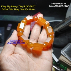 VÒNG TAY NAM ĐÁ MÃ NÃO VÀNG CAM - HÀNG ĐẸP