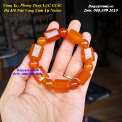 VÒNG TAY NAM ĐÁ MÃ NÃO VÀNG CAM - HÀNG ĐẸP