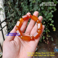 VÒNG TAY NAM ĐÁ MÃ NÃO VÀNG CAM - HÀNG ĐẸP