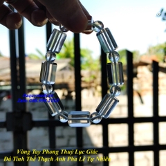VÒNG TAY NAM ĐÁ THẠCH ANH TRẮNG TỰ NHIÊN