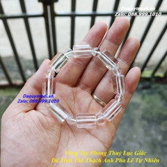 VÒNG TAY NAM ĐÁ THẠCH ANH TRẮNG TỰ NHIÊN