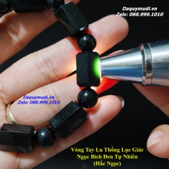 VÒNG TAY LU THỐNG LỤC GIÁC NGỌC BÍCH ĐEN