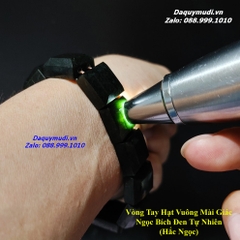 VÒNG TAY HẠT VUÔNG MÀI GIÁC NGỌC BÍCH ĐEN