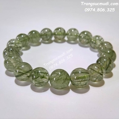 VÒNG TAY ĐÁ THẠCH ANH TÓC XANH TỰ NHIÊN