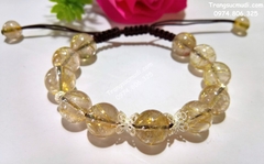 VÒNG TAY ĐÁ THẠCH ANH TÓC VÀNG TỰ NHIÊN