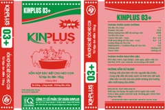 Sản phẩm Kinplus 03+ Hồng: HH đặc biệt cho heo từ tập ăn đến 15 kg(Heo áp siêu)