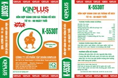 Sản phẩm: K - 5530T HH gà trắng vỗ béo từ 19 - 60 ngày tuổi