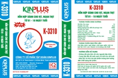 K-3310: HH đặc biệt dành cho vịt ngan thịt từ 1 ngày đến 18 ngày