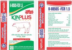 Sản phẩm K 8850S : Hỗn hợp đặc biệt cho lợn siêu từ 9 kg đến 25 kg. FCR 1.5