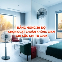 Hướng Dẫn Chọn Quạt Đứng, Quạt Treo Tường, Quạt Trần Chuẩn Không Gian Mùa Nắng Nóng