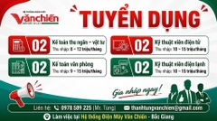 ĐIỆN MÁY VĂN CHIẾN TUYỂN DỤNG NHIỀU VỊ TRÍ