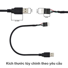 Motherboard Header Dupont IDC 5-Pin to USB 2.0 A Male Extender Adapter Cable