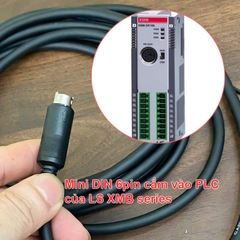 Dây RS232 DB9 sang mini DIN 6pin cho PLC LS XBM DR16S Electric XGB Series - PMC-310S RS232 Programming Cable For LS XGB - XBC - XBM PLC