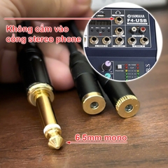 Dây 6 ly mono sang 2 đầu 3.5mm cái stereo