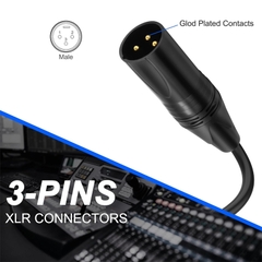 Dây terminal Euro block 3pin sang canon đực - Phoenix cable XLR 3P male to PHX3M NBKF/2EDG-5.08 3pin PCB screw terminal block adapter connector cord for speakers