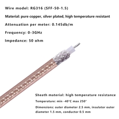Dây SMA bấm sẵn 1 đầu cái lắp Bảng điều khiển Terminal block - SMA male cable with one end pre-crimped