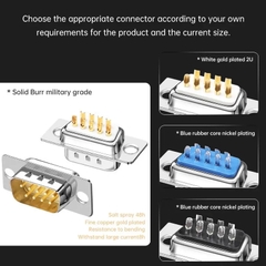 DB9 Metal Connector Industrial-grade RS485 RS232 Serial Port Plug Male Welding 9 Pin Screw Connectos