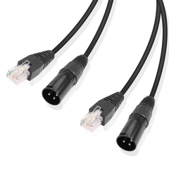 Dây DMX 3pin XLR đực sang đầu mạng RJ45 - DMX XLR Male to RJ45 Male Connector Extension Cable for Amplifiers, Mixers, KTV Equipment, Lighting and Sound