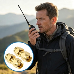 Đầu nối SMA đực cho Anten Bộ đàm Thiết bị thu sóng Radio - SMA Male to SMA Male Connectors, RF Coaxial Adapter SMA Male Coupler for Antenna, Radio, WiFi