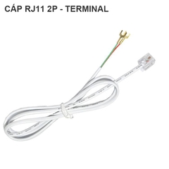 Cáp kết nối nhanh RJ11 2 chân sang kẹp càng cua terminal - Flat Modular Cable RJ11 Spade Lug