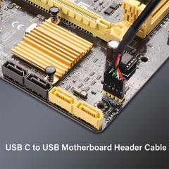 Type C male to Dupont 5-pin female adapter cable for motherboards